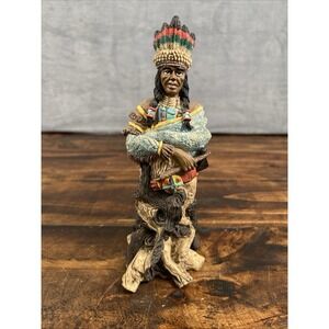 VINTAGE AMERICAN FRONTIER LIMITED EDITION NATIVE AMERICAN FIGURINE